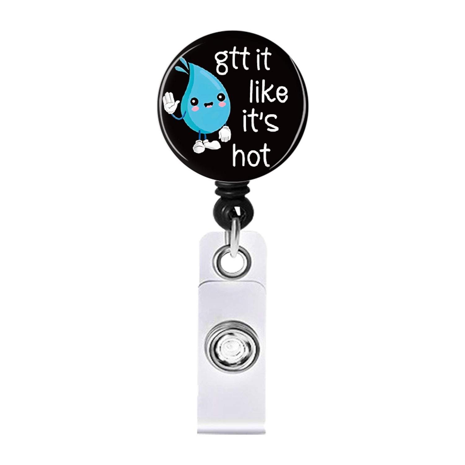 Wholesale Badge Reels ABS Epoxy Patch Heart Bottle Syringe Retractable Keychain